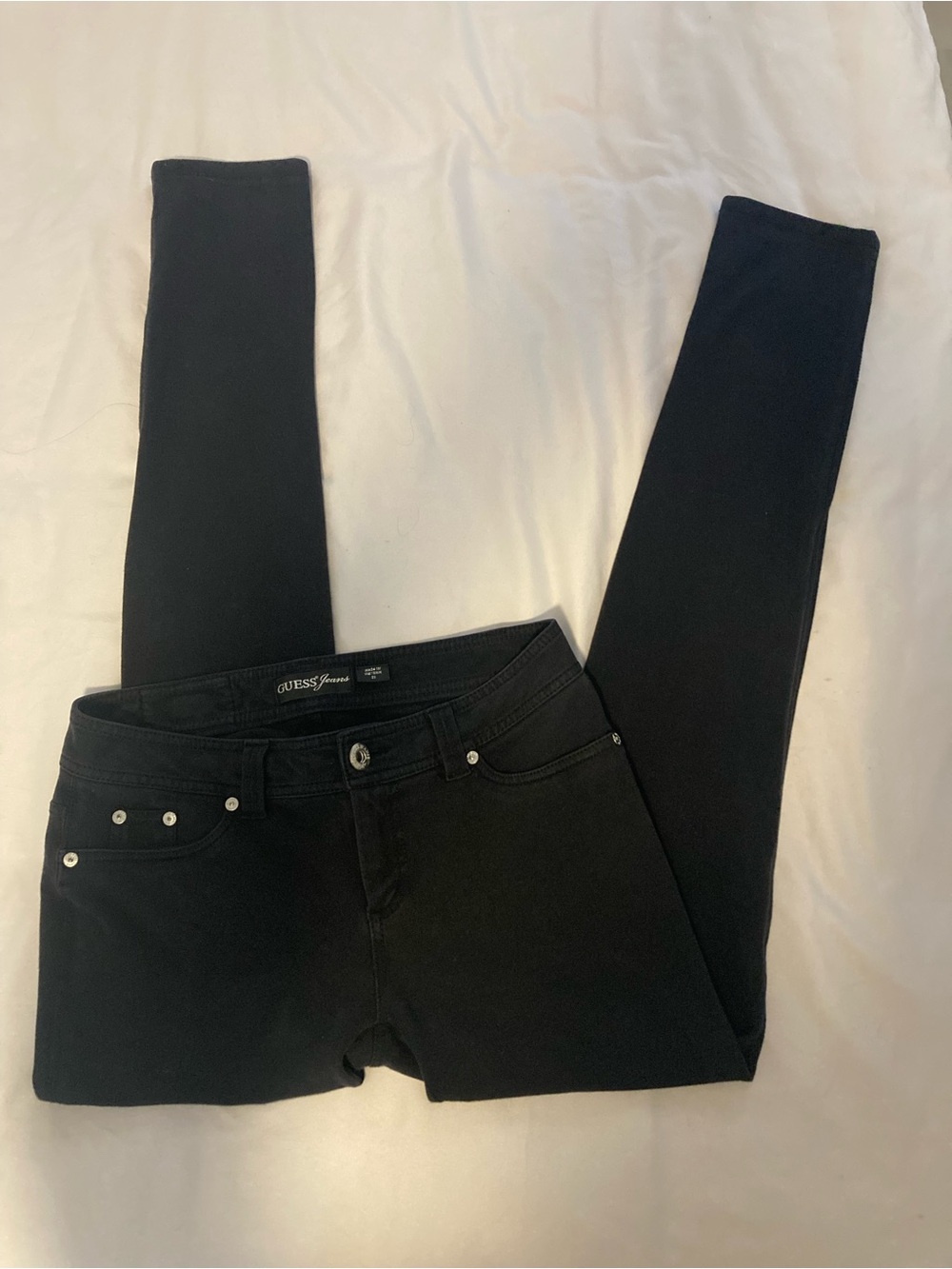 GUESS Black Women's Skinny Jeans with Silver Studs